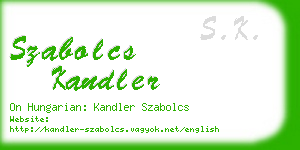 szabolcs kandler business card